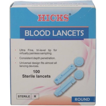 Hicks Round Lancets For Gulcometer - 100 pcs. Hicks Round Lancets For Gulcometer - 100 pcs.
