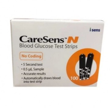 Caresens N Glucometer Test Strips 100 Strips (2x50 Pack)