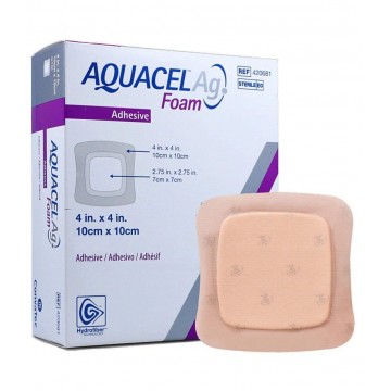ConvaTec Aquacel Ag Foam Adhesive Dressing (10cm x 10cm) ConvaTec Aquacel Ag Foam Adhesive Dressing (10cm x 10cm)