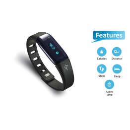 Equinox Smart Activity and Sleep Tracker Qbit Bluetooth Enabled ( EQ-AT-LS405B )