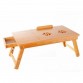Premium Wooden Foldable Multipurpose Bed Table For Eating/Reading/Laptop Desk  (Portable with Adjustble Tilting Top & Height)