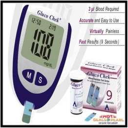 Gluco Chek Glucometer With Free 25 Test Strips